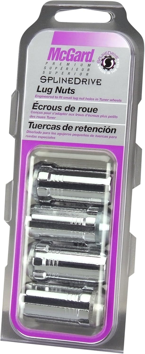 McGard 65340 SplineDrive Chrome (1/2" - 20 Thread Size) Cone Seat Lug Nut, (Set of 4)...