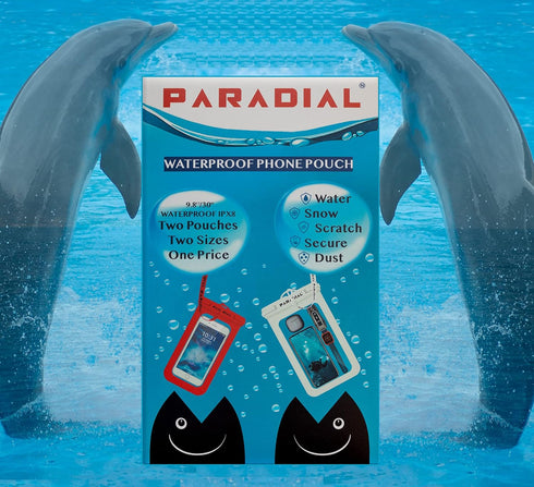 2 Packs Waterproof Cell Phone Cases with Lanyards - IPX8 Dry Bag Large & Standard Holders. Water Activity Phone Pouch for iPhone 15 Pro Max & Othe...