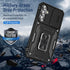 Case for S23 Fe Phone Case Samsung S23 Fe Case for Men Heavy Duty Armor Case with Slide Camera Cover, with Kickstand and Ring for Samsung Galaxy S...
