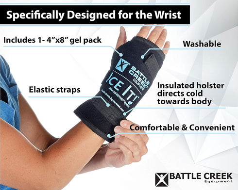 Cold & Hot Therapy System Ice Pack Ice It! ® MaxCOMFORT™ (Wrist Wrap (570)) – from Battle Creek Equipment, Hot & Cold Therapy Items Since 1931...