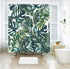 LIVILAN Green Plant Shower Curtain, Botanical Leaf Pattern, 72X72 inches - Jungle Bathroom Decor with 12 Hooks...