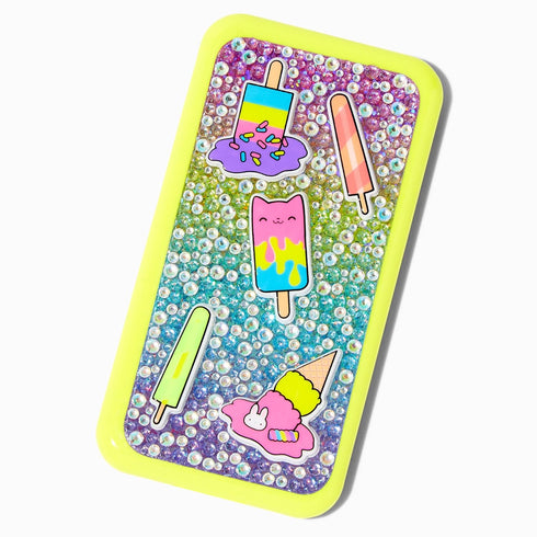 Claire's Makeup Kits - Glittery Bright Yellow Cell phone Shaped Eyeshadow and Lip Kit for Girls - Perfect For Young Girls!...