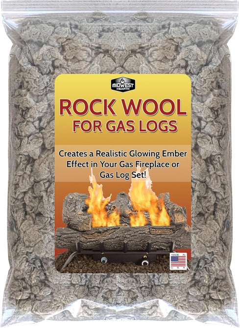 Midwest Hearth Rock Wool for Gas Log - 6 oz. Bag...
