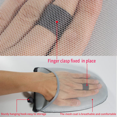 Garment Steamer Ironing Gloves with Finger Loop,Anti steam glove,Heat Resistant Garment Steamer Mitt,Hanging or Standing Garment ironing machine b...