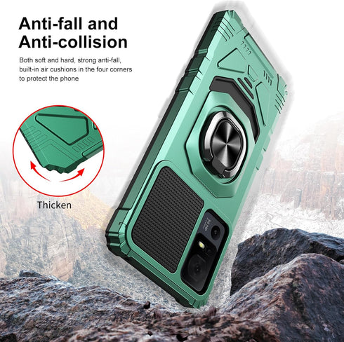 Ailiber Case for TCL 40 X 5G, TCL 40 XE 5G Phone Case with Screen Protector, Ring Stand for Magnetic Car Mount, Military Grade, Heavy Duty Shockpr...