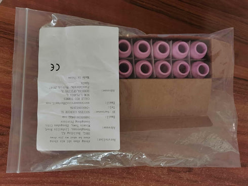 RIVERWELD TIG Gas Lens alumina nozzle ceramic cups 54N15 (#7 7/16") for WP 17 18 26 TIG Welding Torch 10pk...