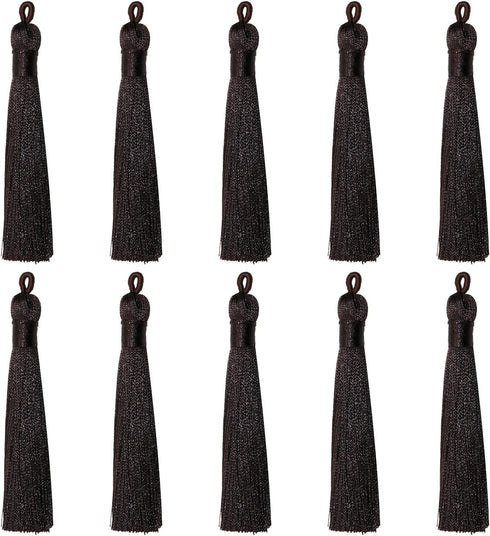 Tupalizy 10PCS Handmade Soft Silky Tassels with Hanging Loop for Bookmarks Keychains Earring Bracelets Jewelry Making Souvenir Graduation Clothing...