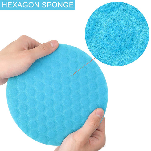 LANIAKEA 5 Pcs 7 Inch Buffing Pads, Polishing Pads Kit 180mm Polishing Pad Car Sponges Buffing Wheel for Car Buffer Polisher Detailing Repair Waxi...