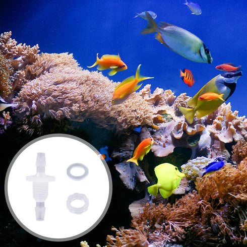 10 Packs 3/16 Thru-Bulk Bulkhead Plastic Hose Barb Fittings Plastic Hose Barb Fittings 3/16" Pipe Connector Fittings for Aquarium Fish Tank Garden...