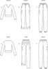 New Look UN6644A Sewing Pattern N6644 Misses' Cargo Pants and Knit Top, Various, White...