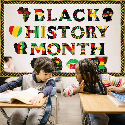 Black History Month Bulletin Board Borders Cutouts Classroom Decorations, African Worthwhile Commemoration Festival Bulletins Board Cutouts Wall D...
