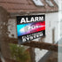 Alarm deterrent stickers - System Electronic - Police Beacon - Pack of 12 - Dimensions 8.5 x 5.5 cm, Black, Red, Blue and White...