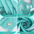 Teal and Silver Birthday Banner - Turquoise Green Party Decorations, Mint Blue Backdrop for Girls Boys Baby Shower, Glitter Party Supplies 71 x 44...