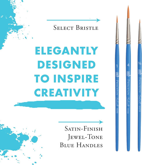 Princeton Select Artiste Paintbrush, 1-3 Brush Set, Blue...