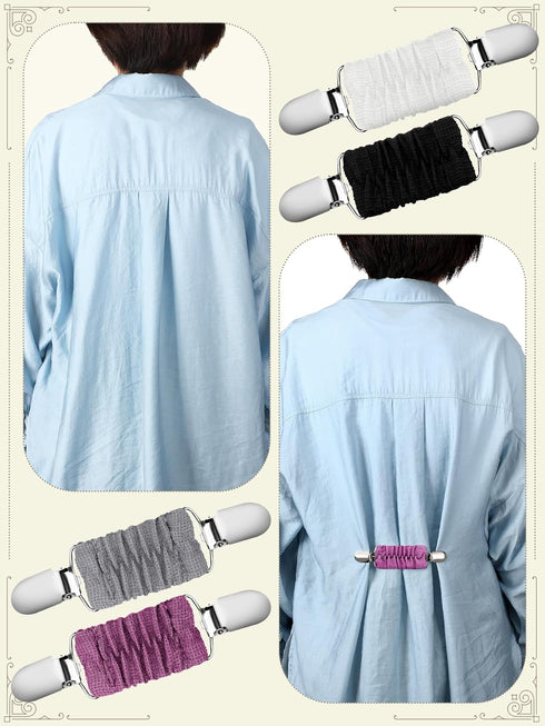 4 Pcs Dress Clips Cinch Clips for Dresses Tightener Clip for Fitting Back Cinch Sweater Clips for Cardigans Clips for Women...