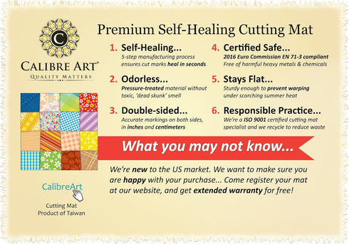 Self Healing Rotary Cutting Mat, Full 9x12, Best for Quilting Sewing | Warp-Proof & Odorless (Not From China)...