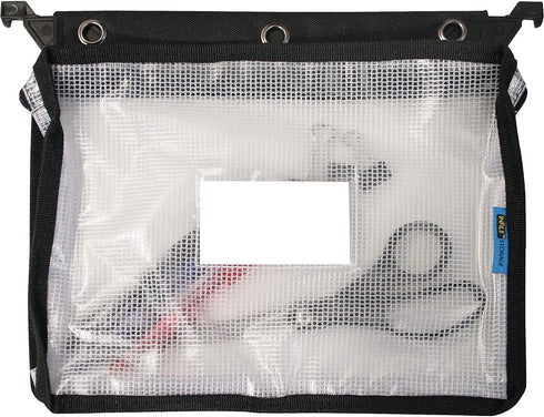 Advantus 50904 Expanding Zipper Pouch, 13 x 9 1/4, Clear/Black...