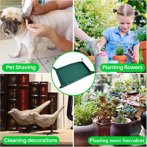 Oubest Plant Repotting Mat Thickened Oxford Fabric Indoor Plants Potting Mat 29.5"x29.5" Medium, Waterproof Transplanting and Dirt Control, Pottin...