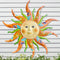 Metal Sun Wall Art Decor-17.3 inches Rustic Retro Sun Hanging Decoration for Indoor Outdoor Garden Yard Patio Fence Living Room Bedroom(Green)...