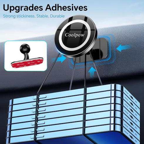 for iPhone MagSafe Car Mount ?Stronger Magnets? Magnetic Phone Holder for Car Dash?360° Rotation? MagSafe Accessories Fit iPhone 15,14,13,12,Pro/M...
