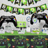 FunHot Video Game Table Covers, Video Game Birthday Decorations, 2 Pcs 54 x 108 Inch Green Waterproof Rectangle Game Tablecloths for Gamers Boys B...