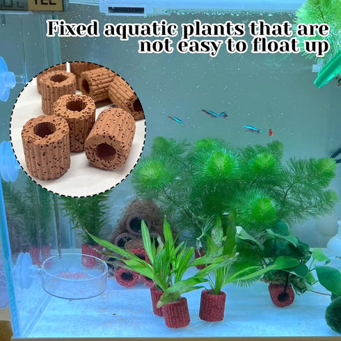Rainmae 16 Pcs Aquatic Water Plant Fixed Rings, Water Plants Cultivation Fixed Ring Aquatic Water Plant Fixed Ring Ceramic Plant Pot, Landscape Ce...
