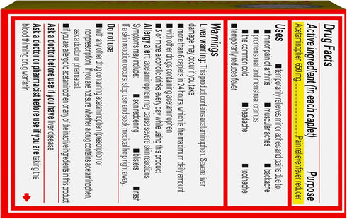 Tylenol 8 Hour Arthritis Pain Relief Extended-Release Tablets, 650 mg Acetaminophen, Joint Pain Reliever & Fever Reducer Medicine, Oral Pain Relie...