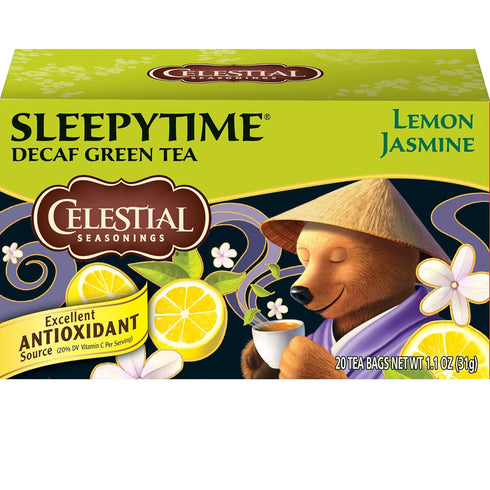 Celestial Seasonings Green Tea, Sleepytime Decaf Lemon Jasmine, 20 Count...