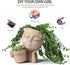 Face Planter Pot - Double Flower Pots in One for Indoor Outdoor Plants Resin Head Planter with Drainage Hole Cute Lady Face Plant Pots...