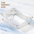 PLASTICPRO 10 Pack Aluminum Pans 6.5'' x 9" Disposable Pans with Covers Heavy Duty 2.25 lb Foil Pans for Baking and Cooking...