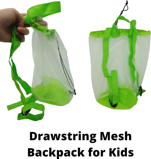 4E's Novelty Beach Toys for Kids with Bag (17 Pcs Set) Castle Beach Bucket with Shovels & Molds - Beach Toys for Kids 3-10, Sand Toys for Toddlers...