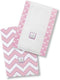 SwaddleDesigns Baby Burpies, Set of 2 Cotton Burp Cloths, Pink Chevron...