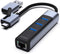 BENFEI 2-in-1 USB-C USB 3.0 to Gigabit Ethernet Adapter, 3-Port USB 3.0 Hub with RJ45 Compatible with MacBook Pro/Air 2023, iPad Pro, iMac, S23, X...