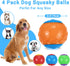 3.5in Squeaky Dog Balls, Dog Toys Balls for Training, Tough Ball Toys for Dogs, Light Weight Dog Toy Balls, High Bouncy Dog Ball for Interactive P...