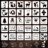 30Pack Baby Shower Stencils Cute Onesie Stencil, Reusable Animal Themed Templates for Painting on Bodysuit Bibs Bags Shirts Wall Wood...
