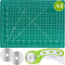 Rotary Cutter Set, Audab Self Healing Sewing Mats Rotary Cutter and Mat 45mm Rotary Fabric Cutter Set with 2 Blades Rotary Cutting Mat for Crafts ...