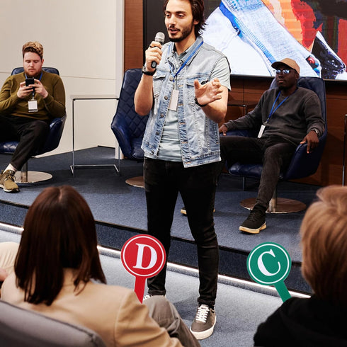 STOBOK 4pcs Bidding Paddles Response Paddles Blank Dry Erase Scoreboard Small Dry Erase Board White Boards Voting Paddles Auction Paddles Answer B...