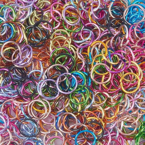 PH PandaHall About 2400pcs 24 Color 10mm Aluminum Jump Rings Open Jump Rings for Choker Necklaces Bracelet Chain Maille Jewelry Making...