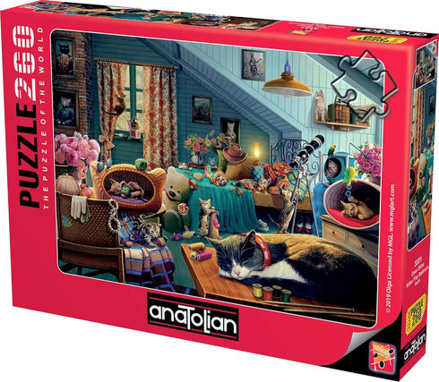 Anatolian Puzzle - Kitten Play Bedroom, 260 Piece Jigsaw Puzzle, 3331, multicolor...