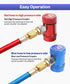 Set of 2 R1234yf Adapter,High/Low Side R1234yf Manual Couplers Connector Adapters,Car Accessories Adjustable AC R1234YF Adapters Kit for Air Condi...