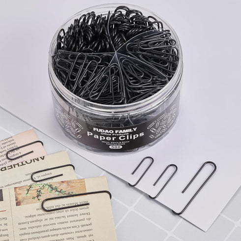 500pcs Paper Clips Assorted Sizes, Small, Medium and Large?1.1inch, 1.3inch and 2inch) Paper Clips, Vinyl Coated Paperclips for Office, School, Ho...