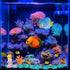 Fish Tank Aquarium Decoration Set, Mini 100pcs Glowing Pebbles Liminous Rocks, Teatle Mermaid Starfish Coral Treasure Chest Ornaments for Micro La...