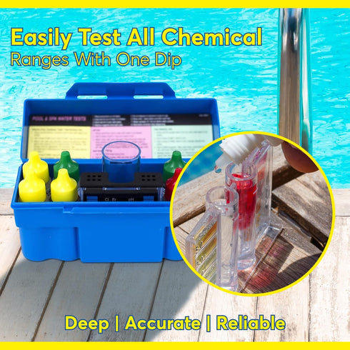 The Skimmie Dip - The Convenient Pool Water Testing Attachment for The Skimmie Pole or Standard Size Pool Pole - Easy and Efficient Water Sample C...