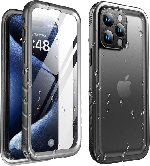 SOKUSIN for iPhone 15 Pro Case Waterproof - Shockproof Drop Proof Dustproof Phone with Built in Tempered Glass Screen & Camera Protector Full Body...