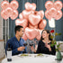 KatchOn Big Rose Gold Heart Balloons - 18 Inch, Pack of 20 | Rose Gold & Blush Pink Heart Shaped Balloons | Valentines & Galentines Day Decoration...
