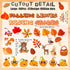 60pcs Fall Cutouts Bulletin Board Decorations Thanksgiving Classroom Decorations Set 32 Designs Thanksgiving Bulletin Board Decor with 100pcs Glue...