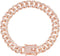Lystaii Dog Chain Cuban Diamond Link Rose Gold Pink Crystal Collar Jewelry Accessories Pet Necklace with Walking Metal Collar Design Secure Buckle...