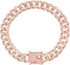 Lystaii Dog Chain Cuban Diamond Link Rose Gold Pink Crystal Collar Jewelry Accessories Pet Necklace with Walking Metal Collar Design Secure Buckle...