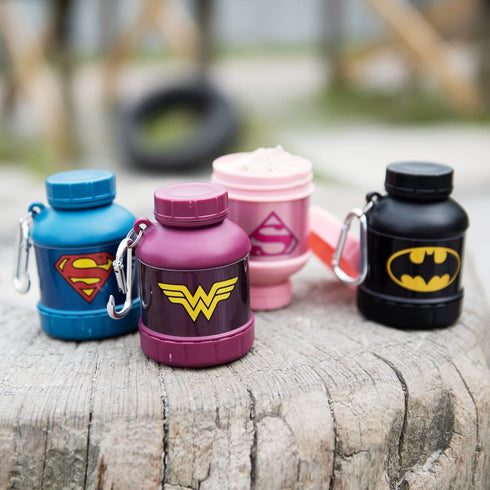 Justice League Whey2Go Funnel 3.7 oz (50 g / 0.11 lbs) (Superman) – BPA Free - DC Comics Protein Shakes Bottle Storage for Men...