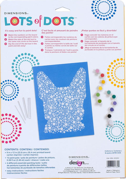 Dimensions Colorful Dog Acrylic Dot Painting Kit for Adults and Kids, Finished Project 10" x 10", Multicolor...